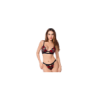 Ensemble sexy 2 pièces en résille transparente brodée et string 